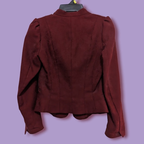 H&M Red Jacquard Blazer, Size 6 - Picture 3 of 4